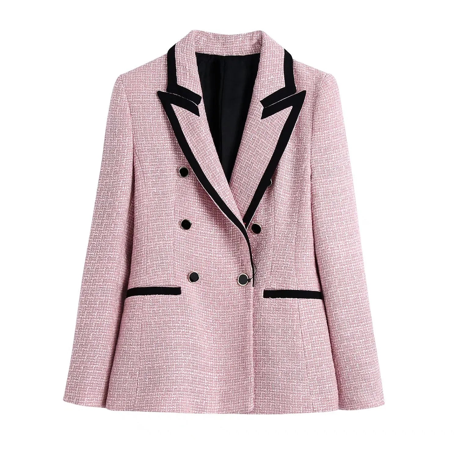 Blazer Patchwork Double Boutonnage