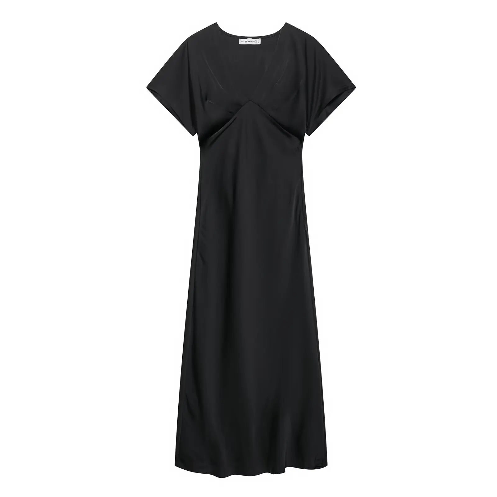 Robe longue satinée