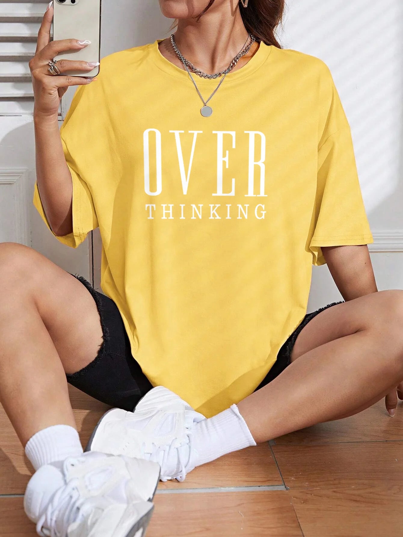 T-shirt été décontracté Over Thinking