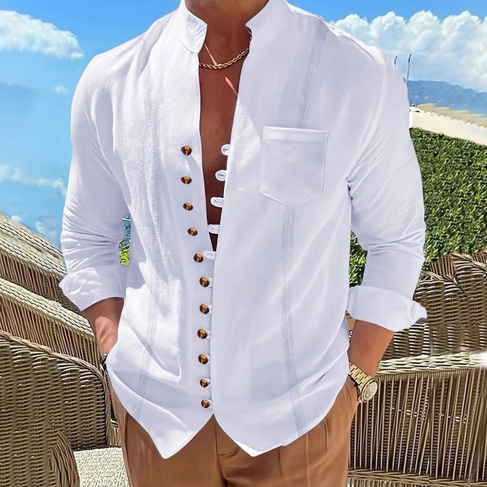 Chemise Col Mao