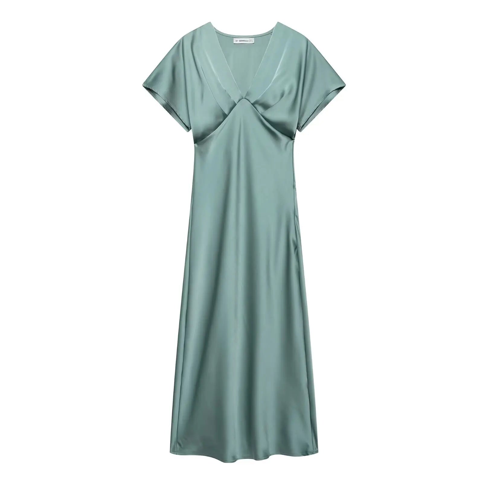 Robe longue satinée