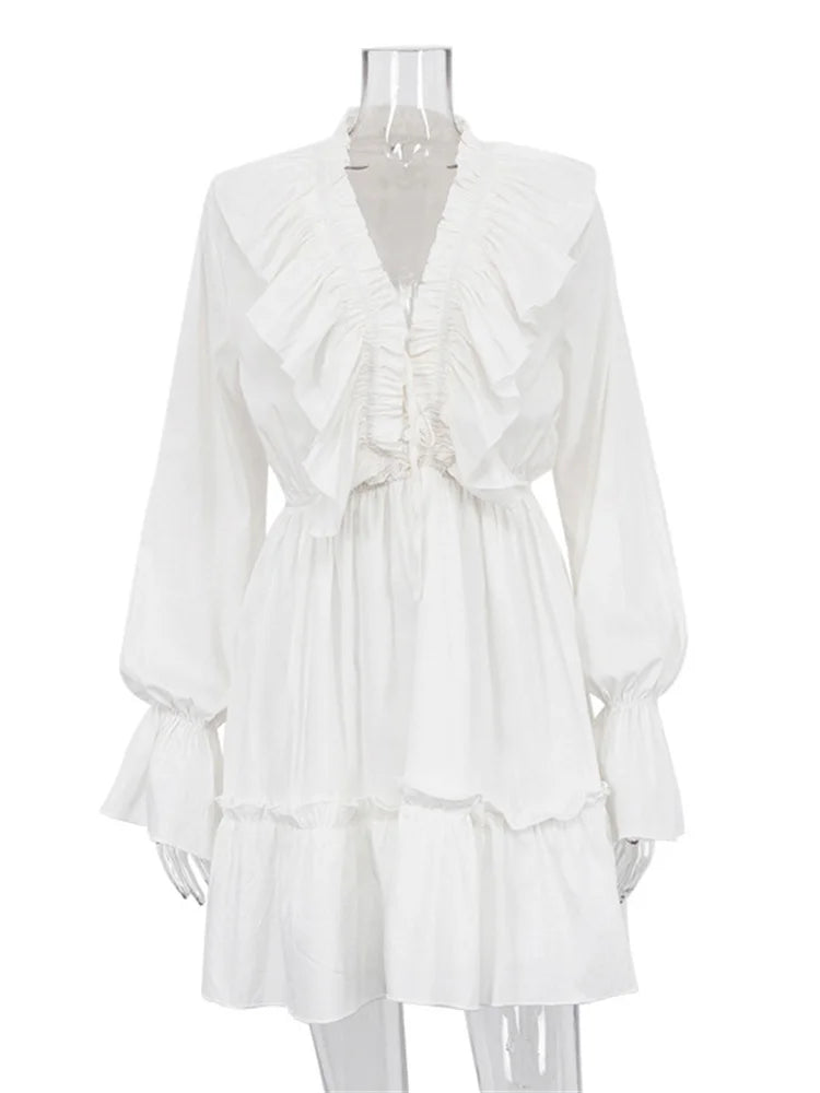Robe Courte à Volants