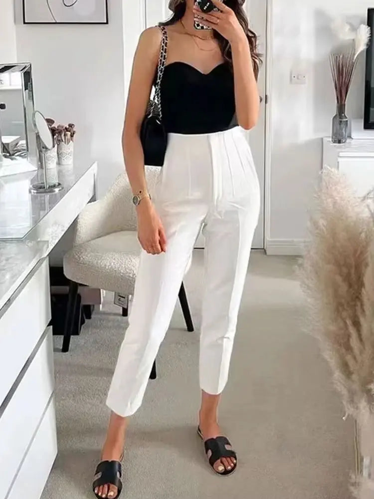 Pantalon Femme Taille Haute