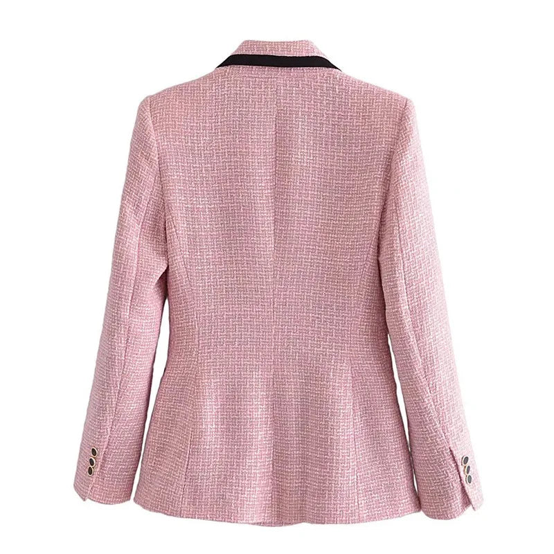 Blazer Patchwork Double Boutonnage