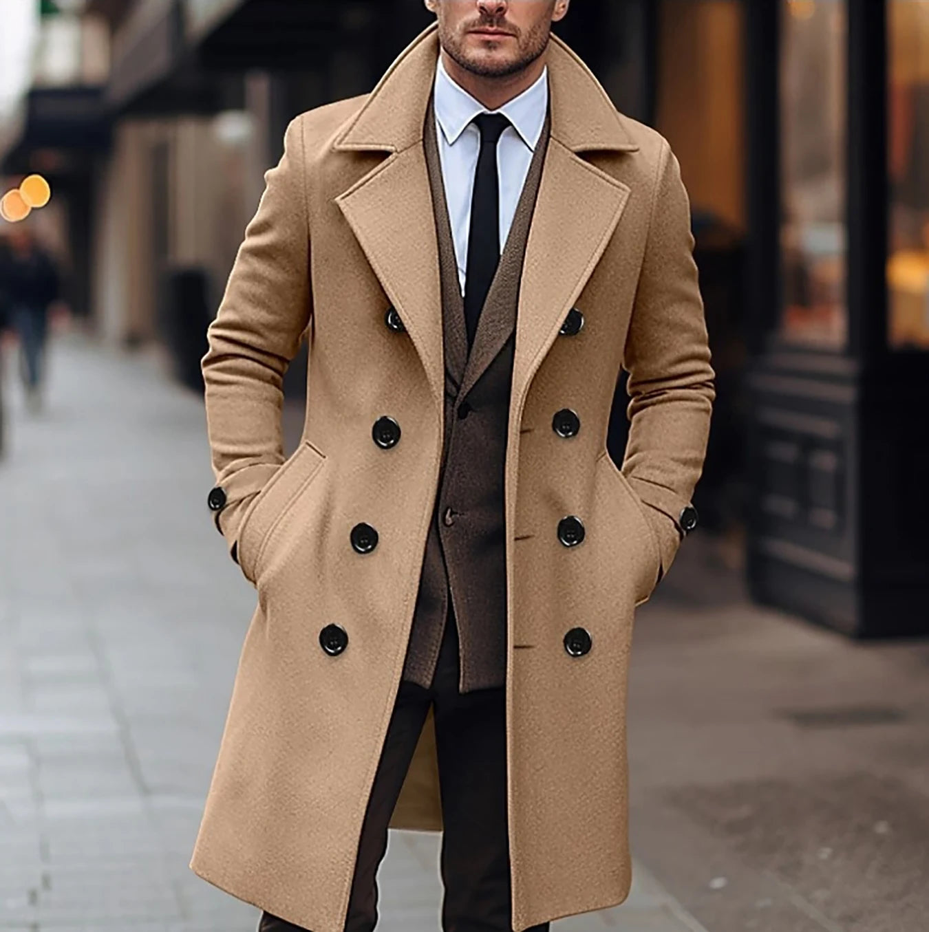 Manteau Homme Casual Double Boutonnage