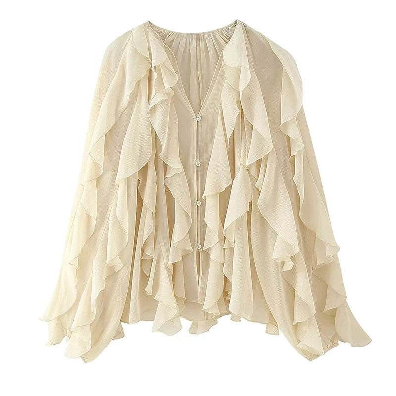 Blouse à Volants Élégante