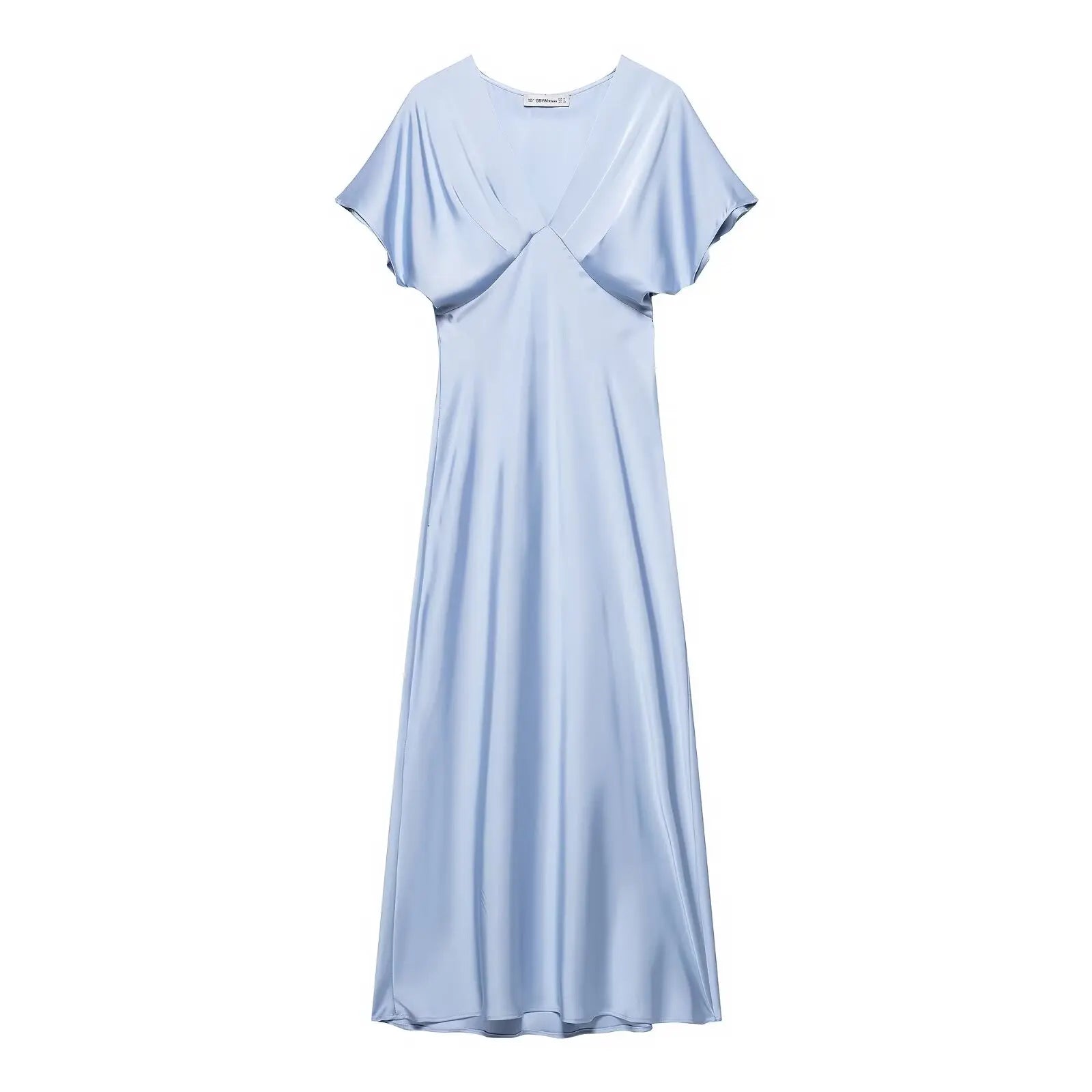 Robe longue satinée