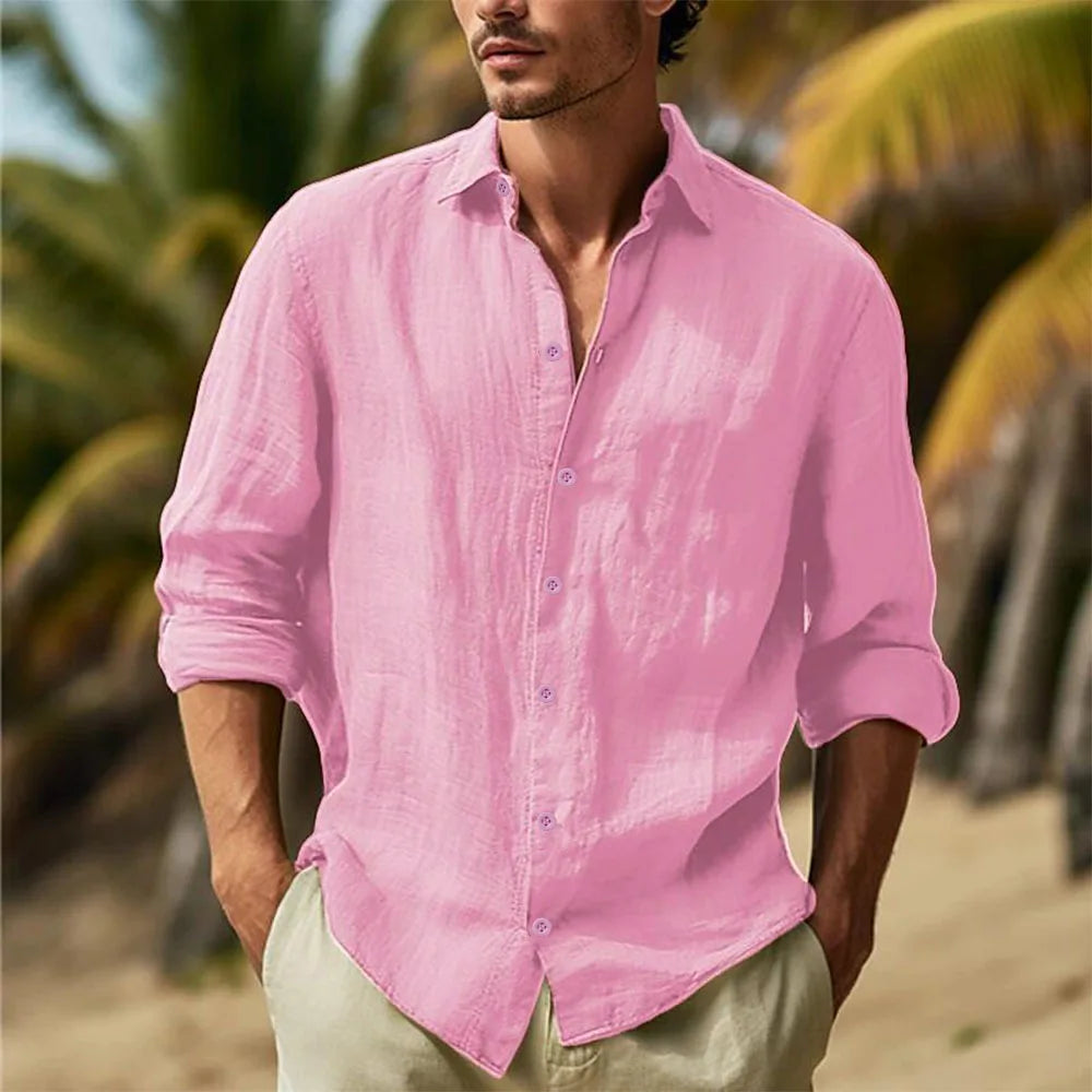 Chemise en lin mélangé