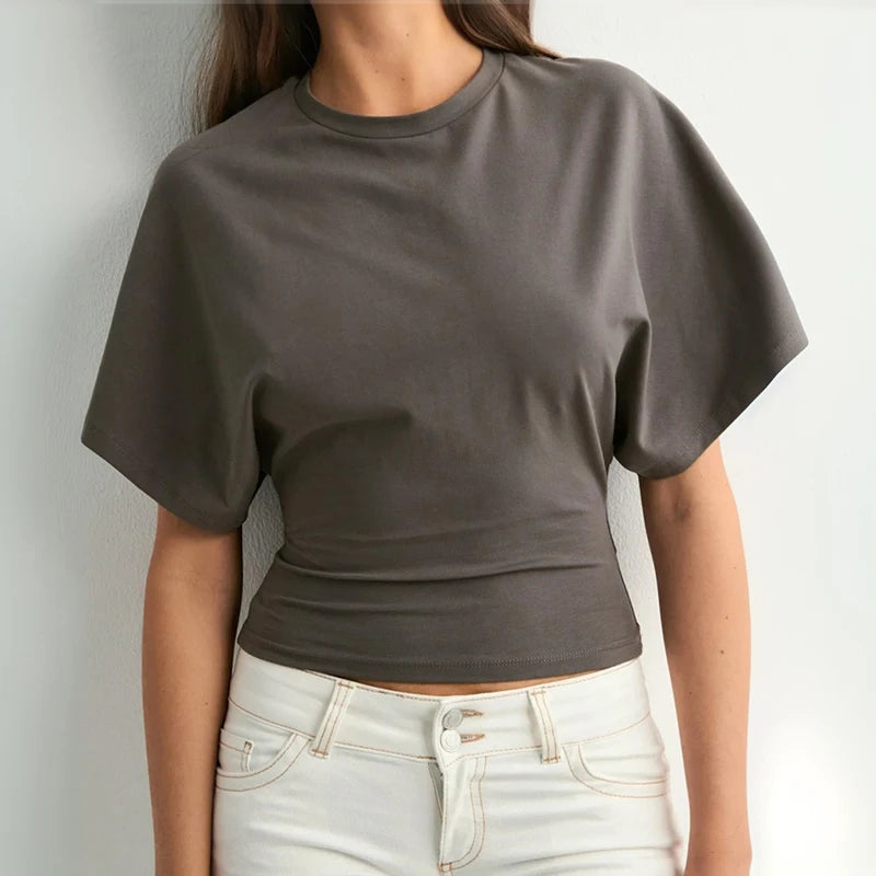 T-shirt femme col rond slim