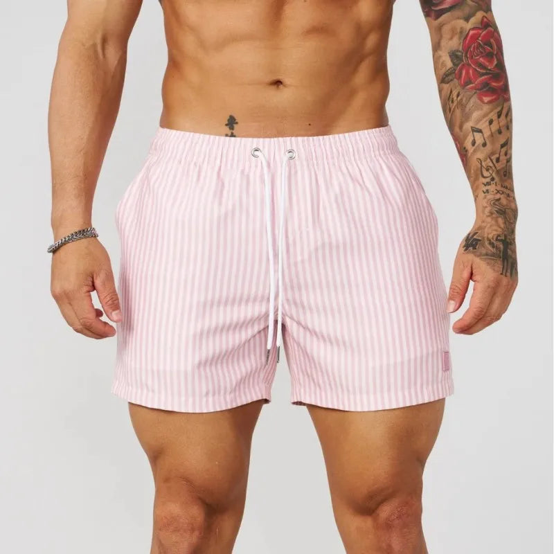 Short à rayures