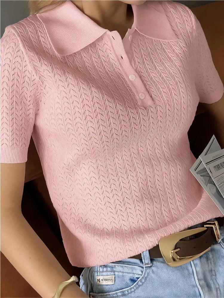 Chemise légère col rabattu