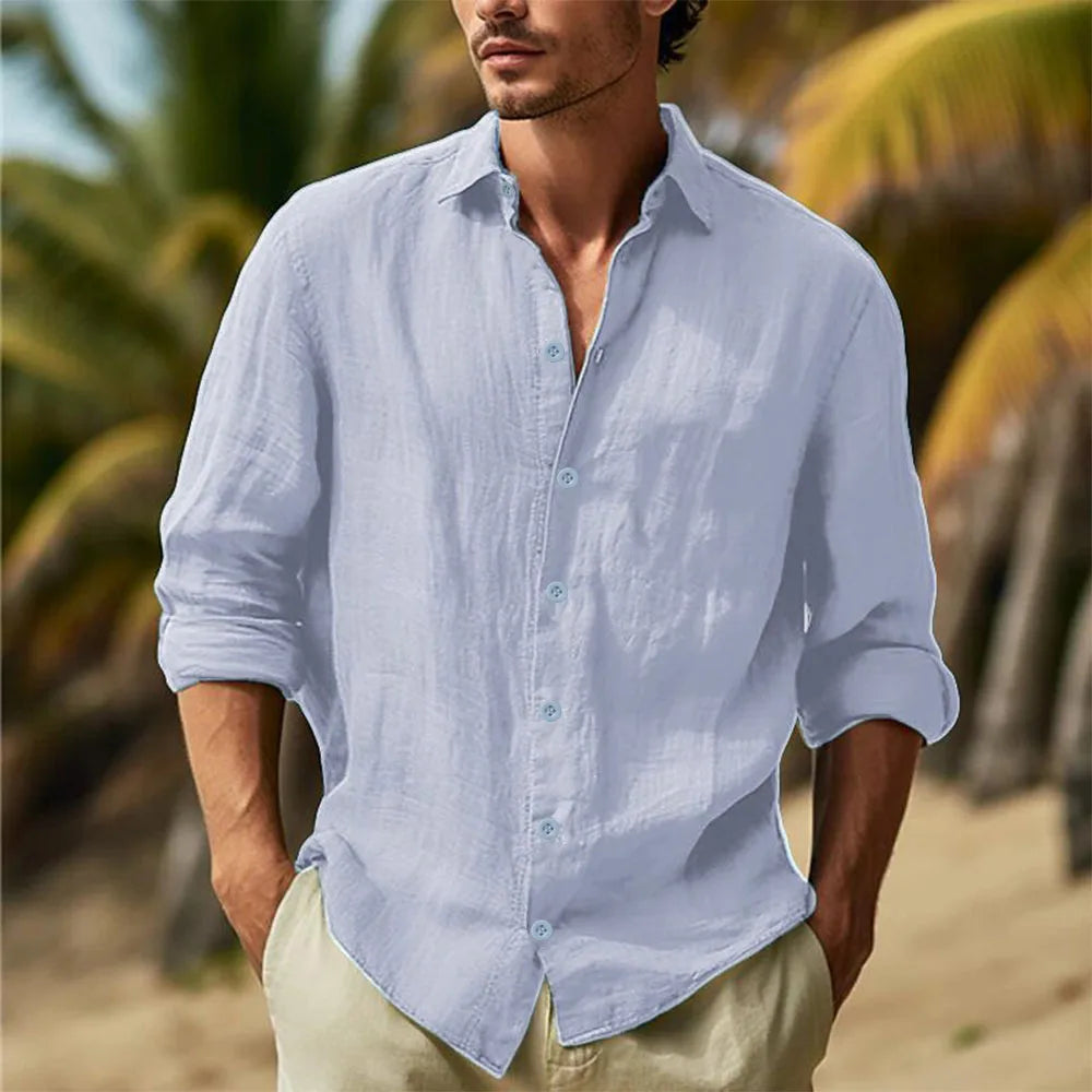 Chemise en lin mélangé