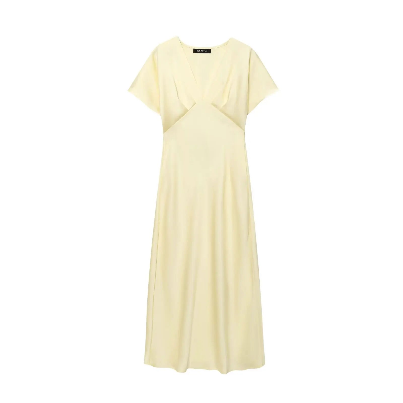 Robe longue satinée