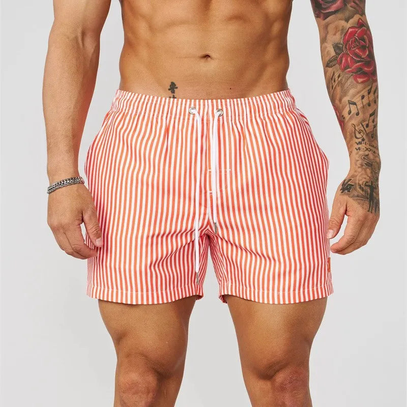 Short à rayures