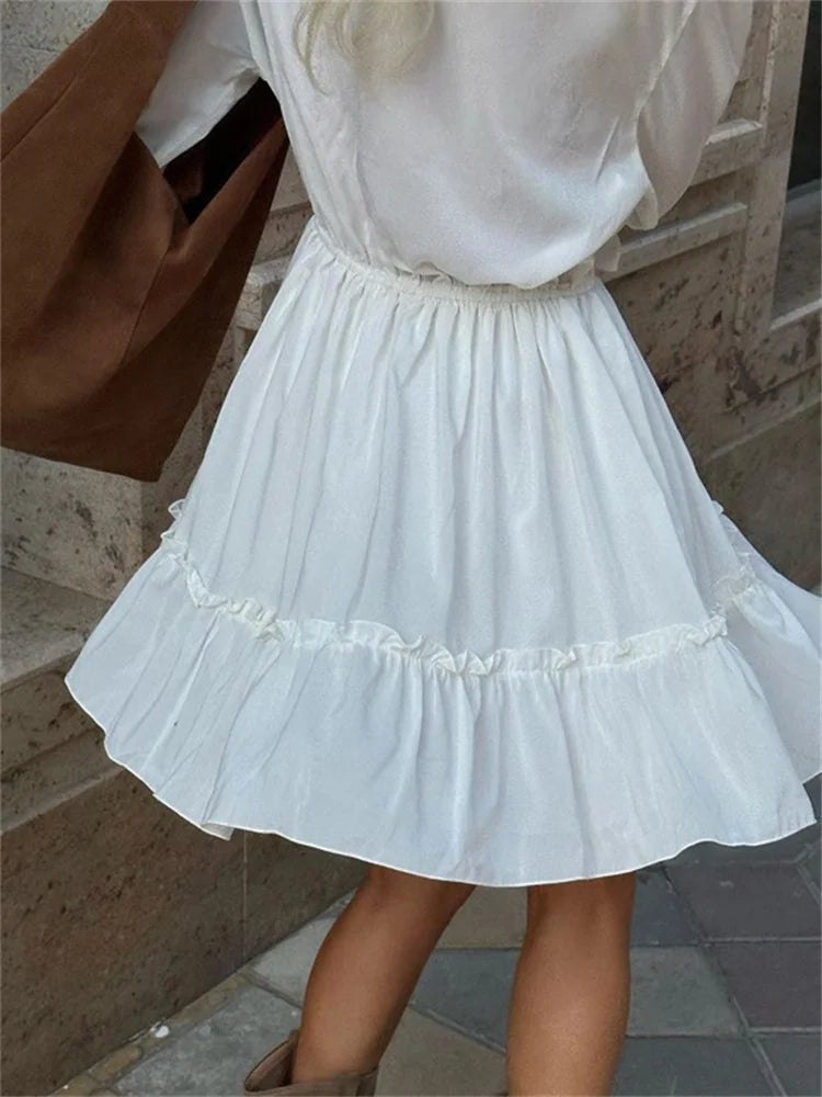 Robe Courte à Volants