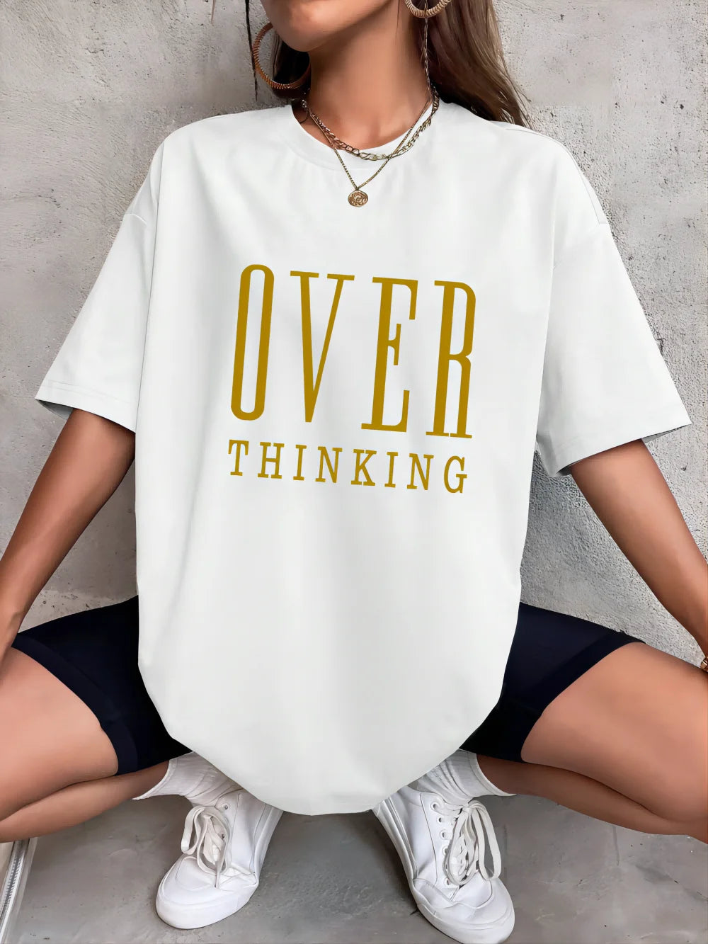T-shirt été décontracté Over Thinking