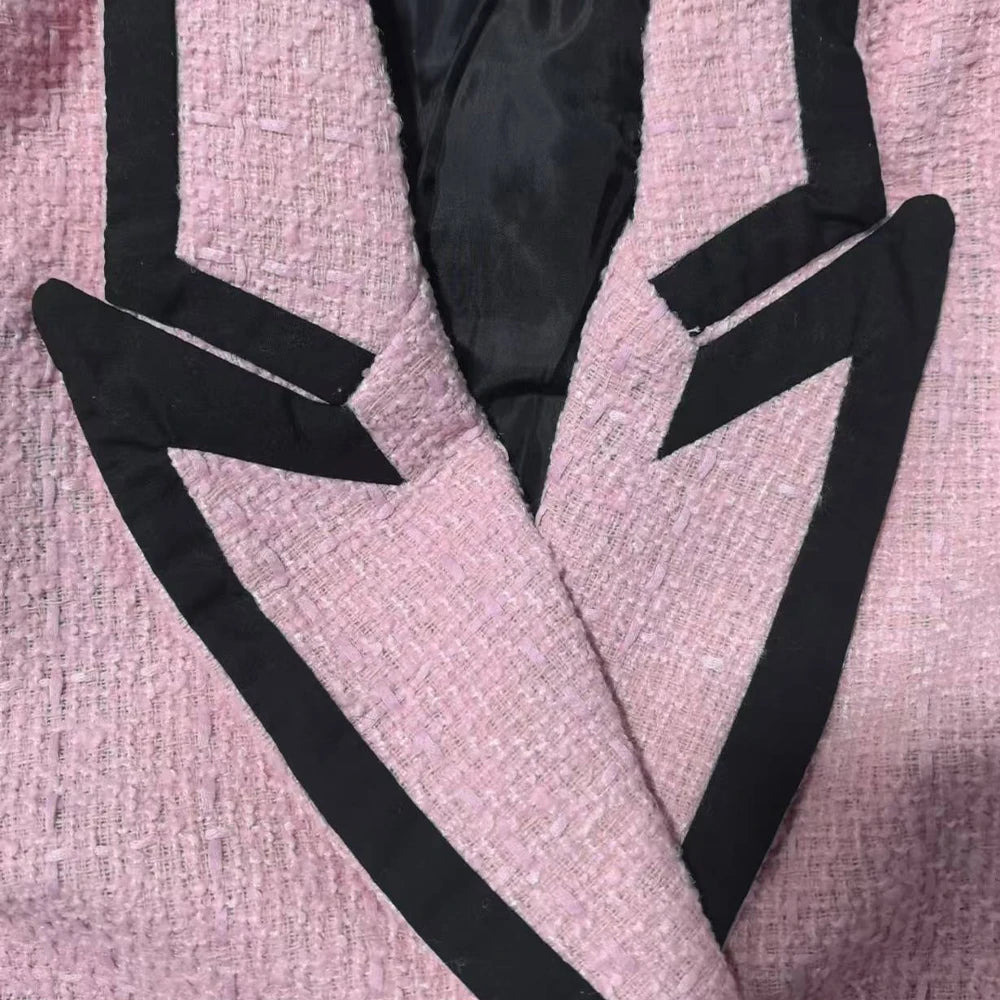 Blazer Patchwork Double Boutonnage