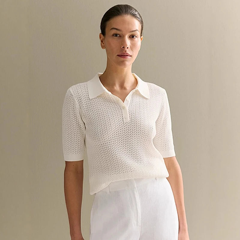 Chemise légère col rabattu