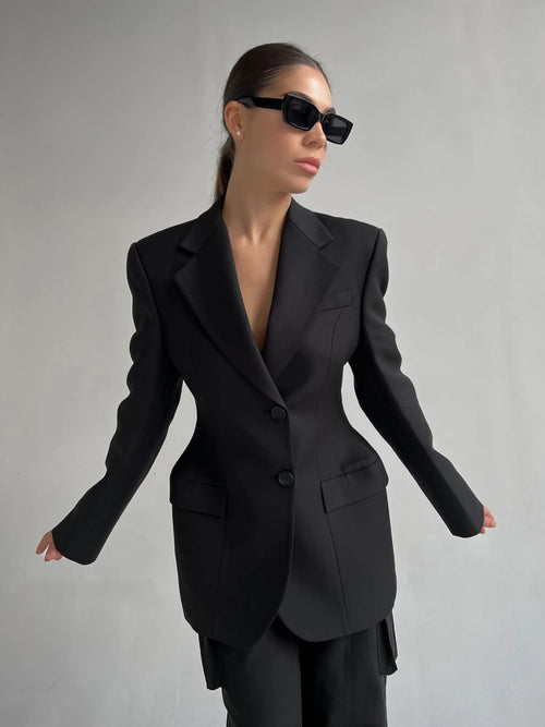 Blazer Femme Élégant - Style Office Lady