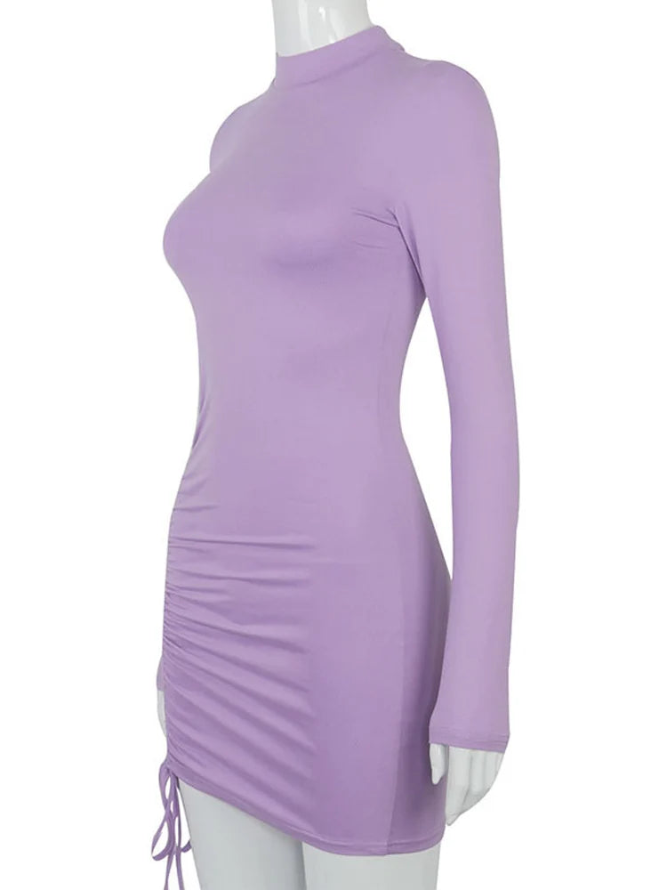 Robe Pull Moulante Col Roulé