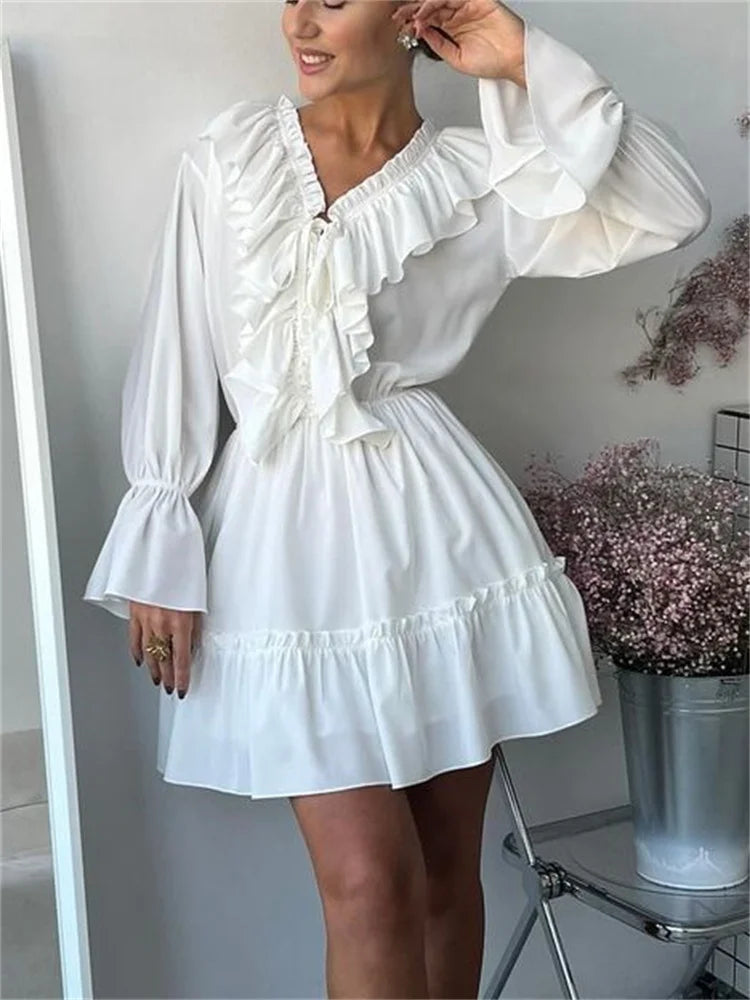 Robe Courte à Volants