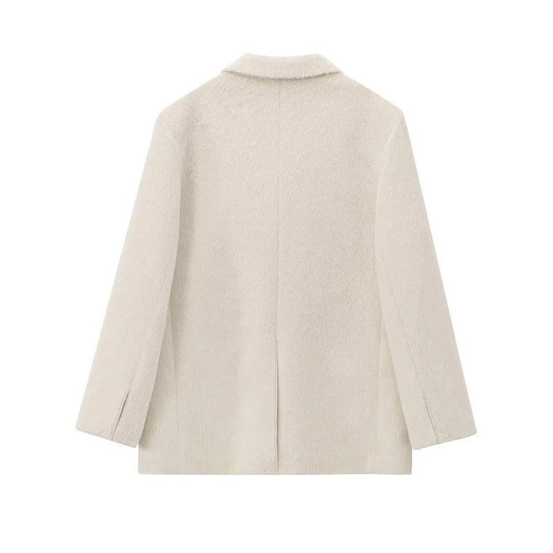 Blazer Long avec Fausse Fourrure