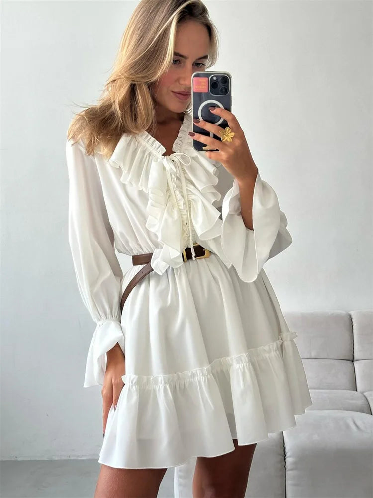 Robe Courte à Volants