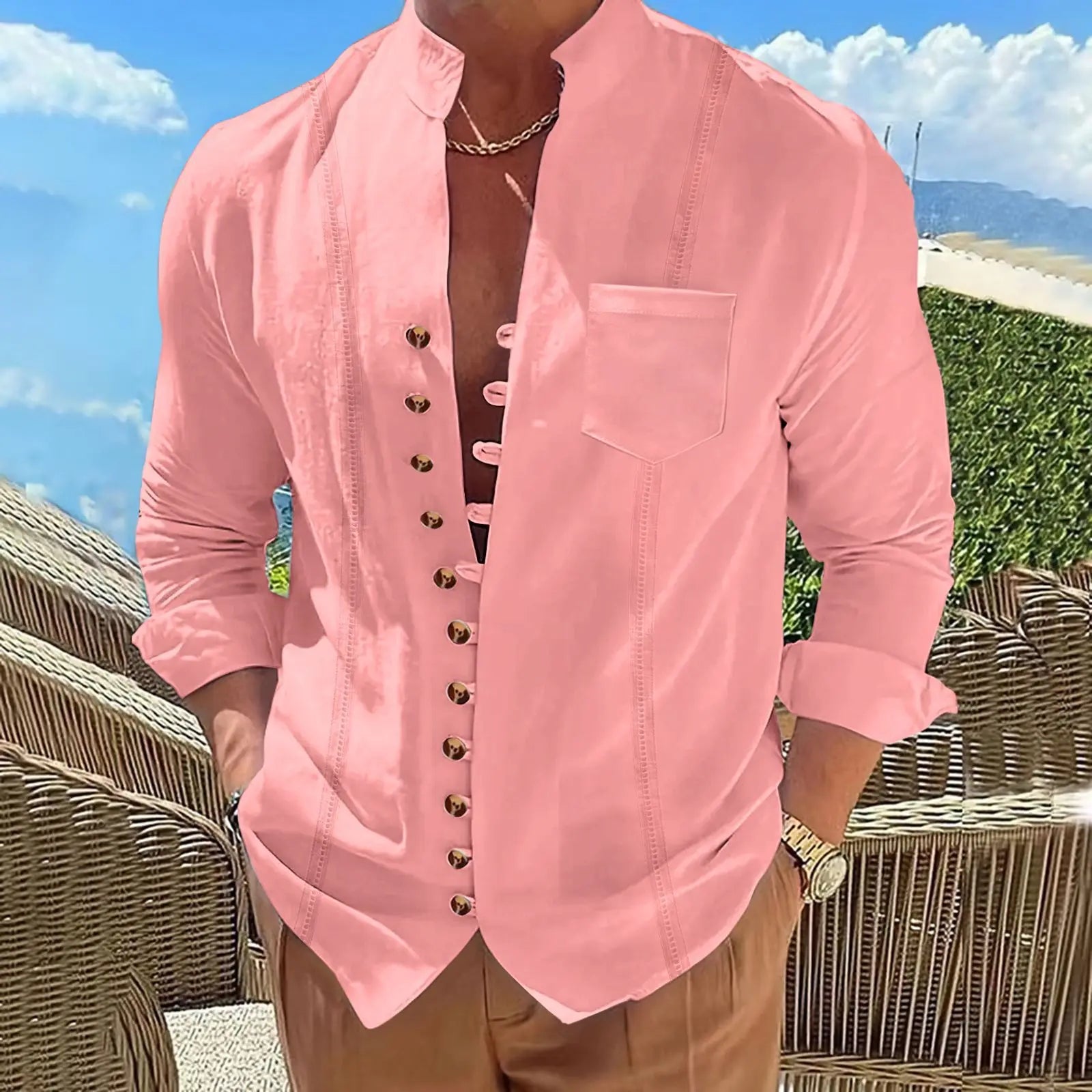 Chemise Col Mao
