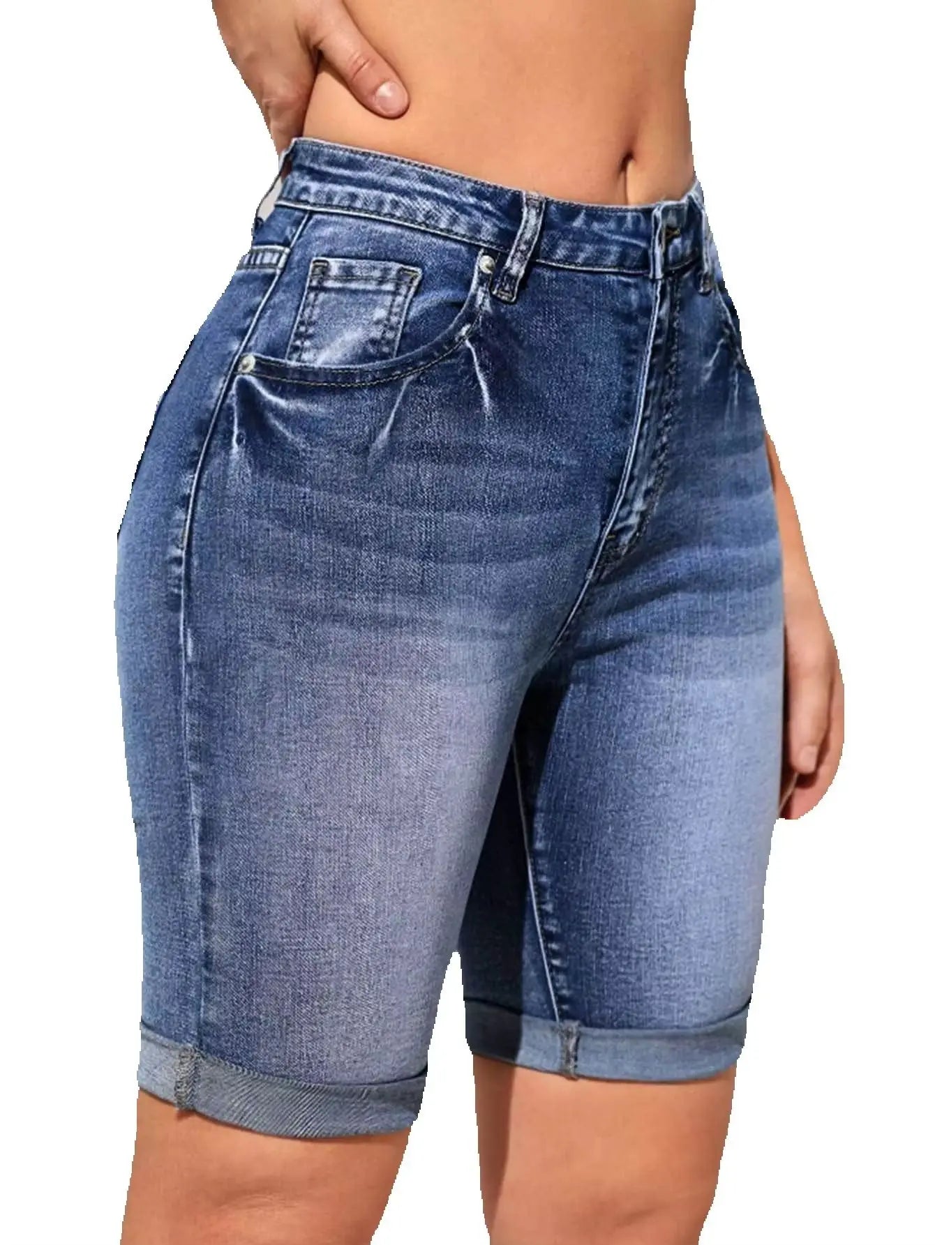 Short en Jean Taille Haute
