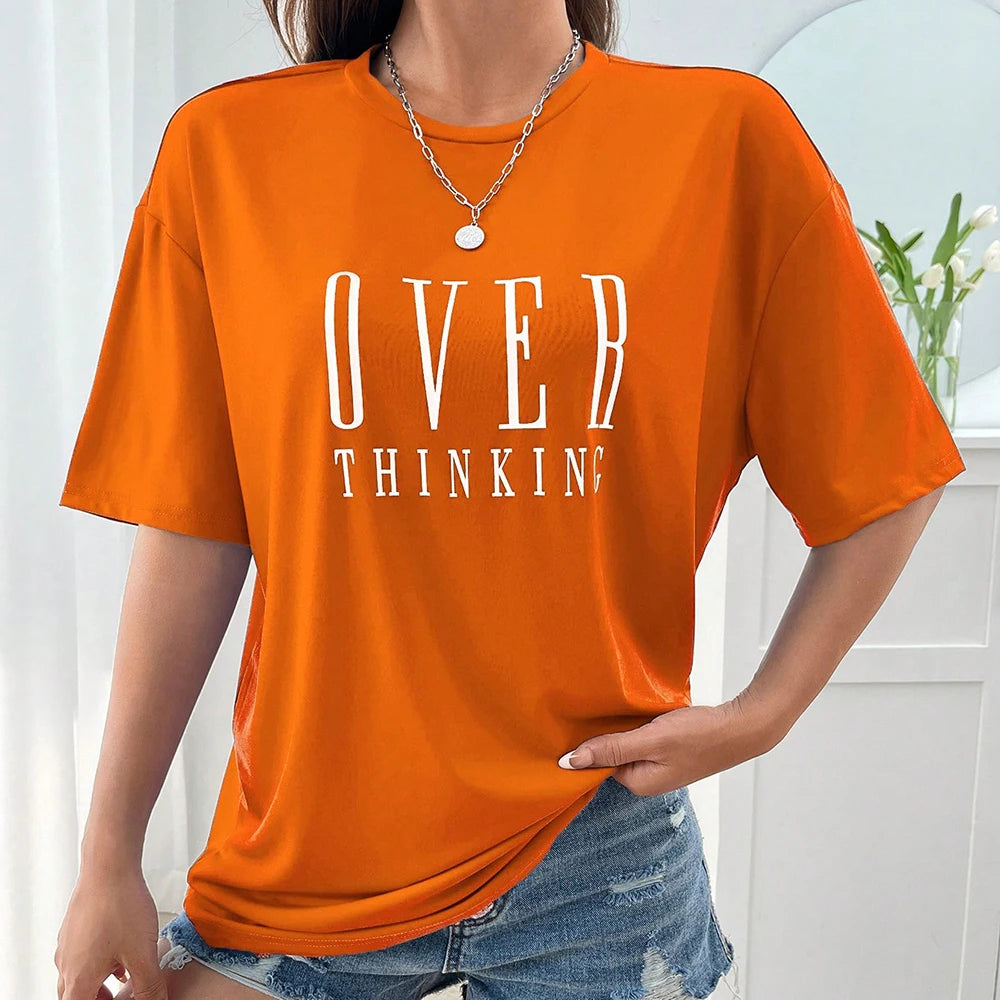 T-shirt été décontracté Over Thinking