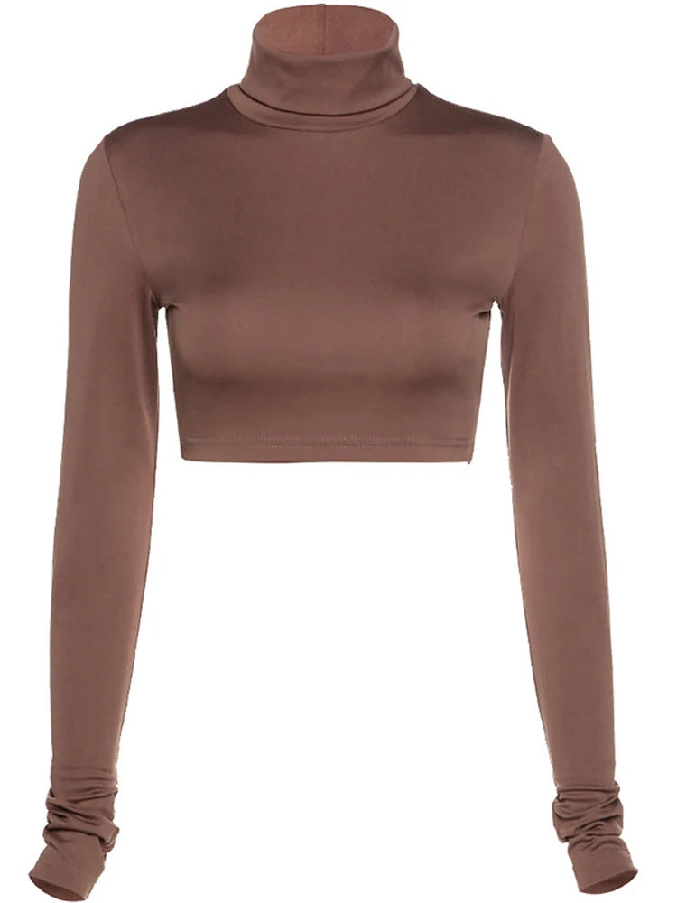 Haut col roulé slim pour femme
