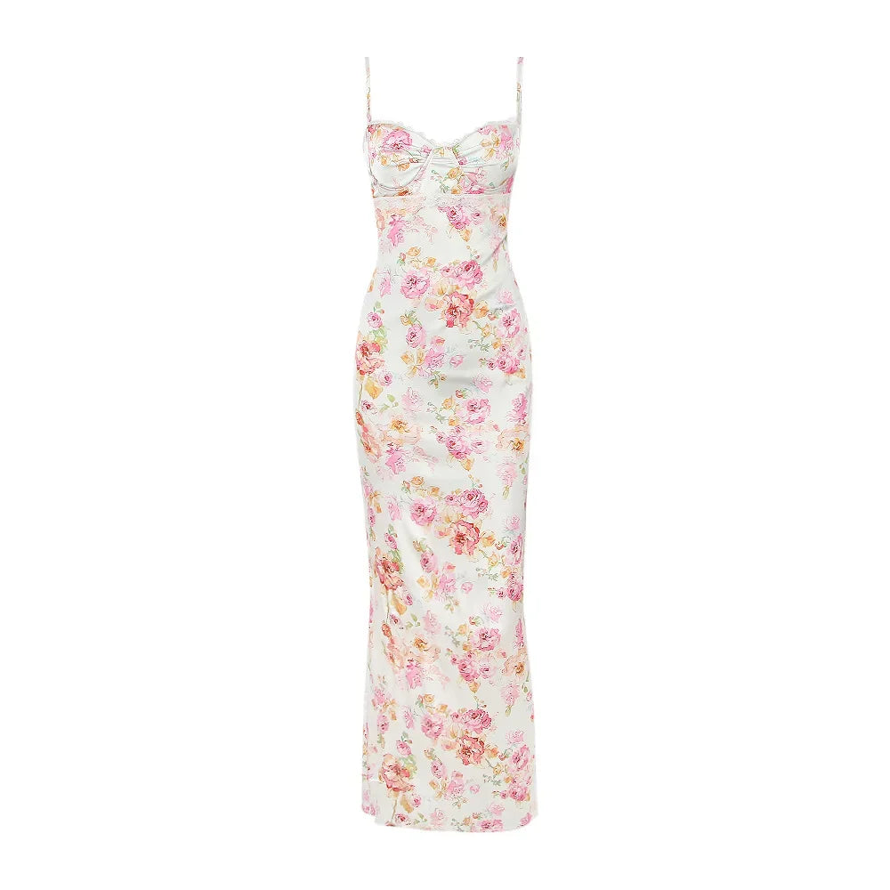 Robe longue élégante floral