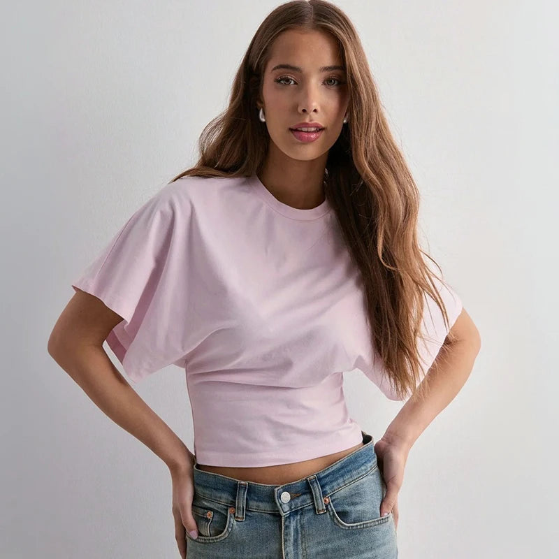T-shirt femme col rond slim