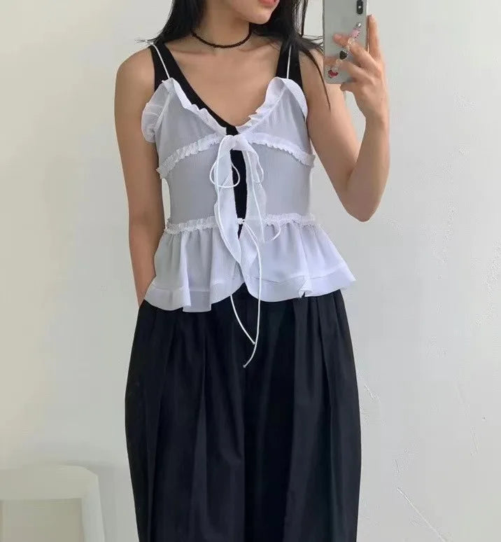 Top Camisole à Volants