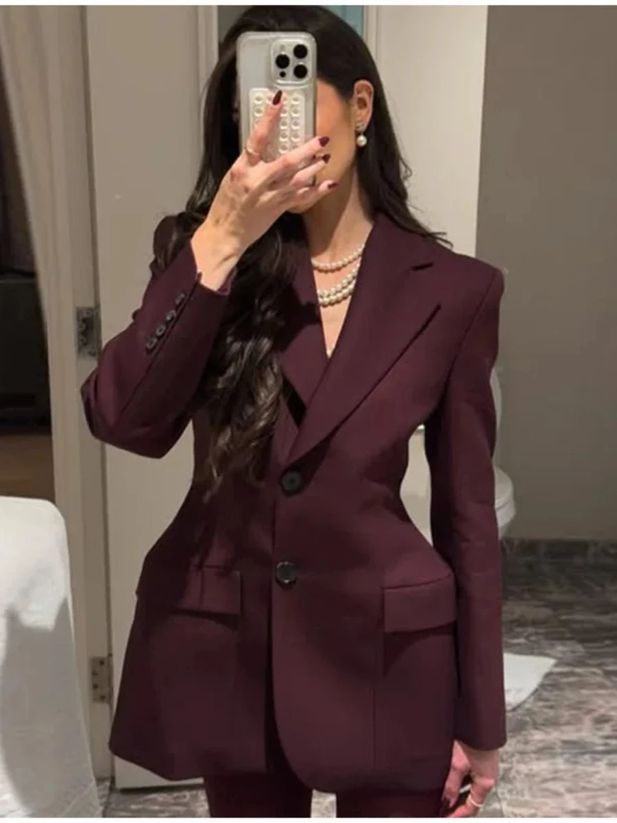 Blazer Femme Élégant - Style Office Lady