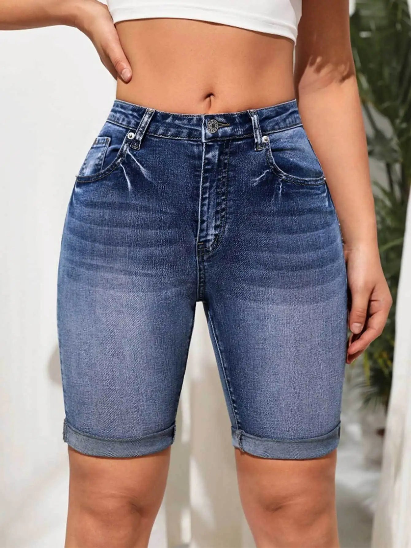 Short en Jean Taille Haute