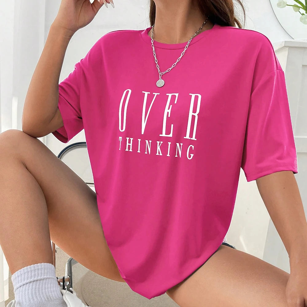 T-shirt été décontracté Over Thinking