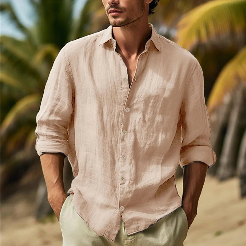 Chemise en lin mélangé