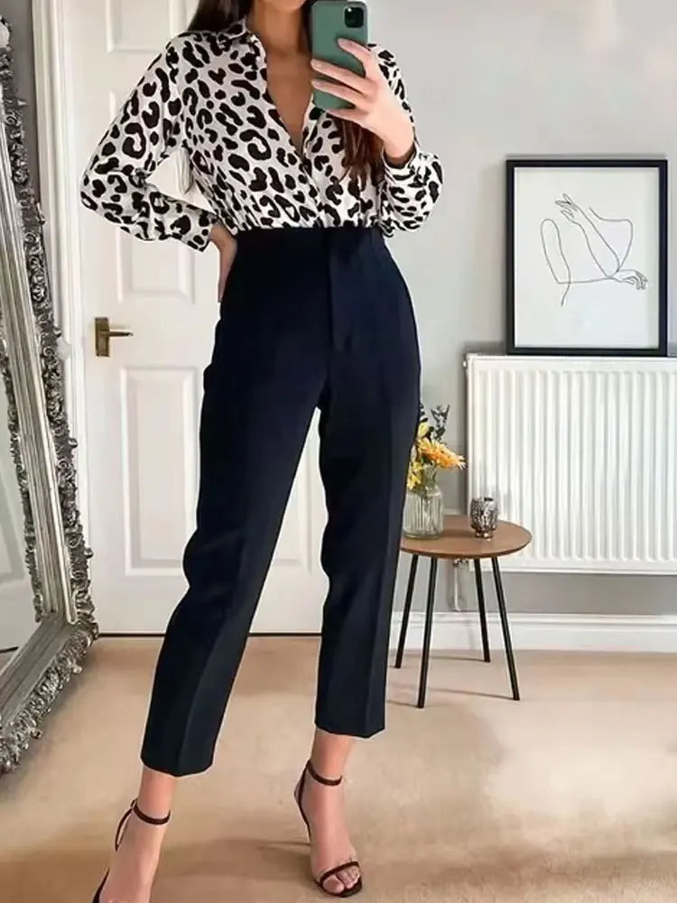 Pantalon Femme Taille Haute