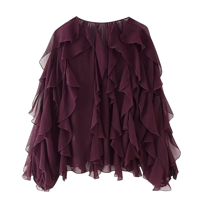 Blouse à Volants Élégante