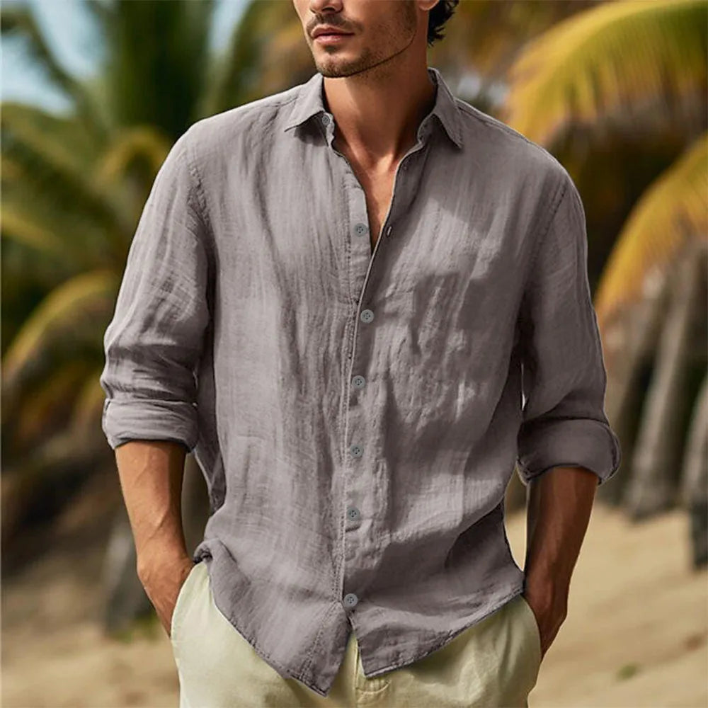 Chemise en lin mélangé