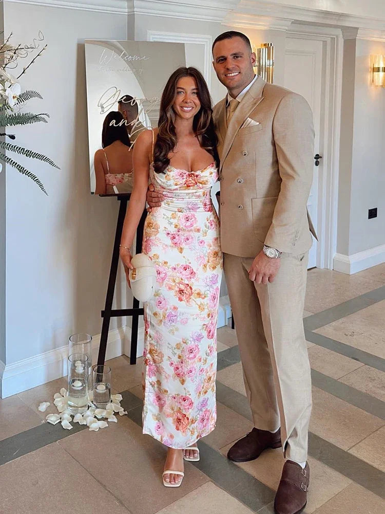 Robe longue élégante floral